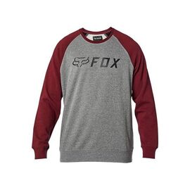 Толстовка велосипедная FOX Apex Crew Fleece, Grey/Red, Вариант УТ-00229965: Размер: L, изображение  - НаВелосипеде.рф