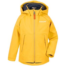 Куртка детская Didriksons POGGIN KID'S SOFTSHELL JKT, 425 желтая дыня, 503543, Вариант УТ-00228680: Размер: 110 , изображение  - НаВелосипеде.рф
