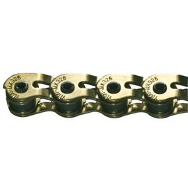 Цепь велосипедная с замком CLARK`S CL918-TP HALF LINK, 1/2"x1/8", 102 звена, хром,  розовая, 3-203, изображение  - НаВелосипеде.рф