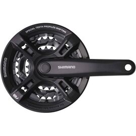 Система шатунов велосипедная Shimano Tourney, M171, 170мм, Квадрат, 42/34/24, EFCM171C244C3, изображение  - НаВелосипеде.рф