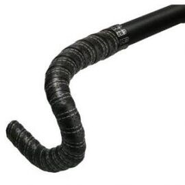 Обмотка руля велосипедная PRO клейкая, микрофибра, заглушки (черная, PR370071), изображение  - НаВелосипеде.рф