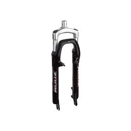 Вилка велосипедная амортизационная ZOOM 381, МТВ, 26", цвет черный, пружина, шток 1-1/8", 381 26", изображение  - НаВелосипеде.рф