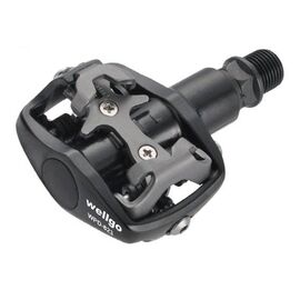 Педали WELLGO WPD-823, MTB, контактные, алюминий, ось Cr-Mo, с подшипниками, 81х63х35мм, WPD-823, изображение  - НаВелосипеде.рф