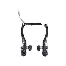 Тормоз SHIMANO V-brake BR-T610 DEORE передний, черный, картриджные колодки S70C, ABRT610FX41SL, изображение  - НаВелосипеде.рф