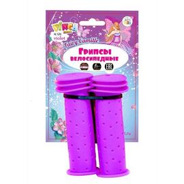Грипсы велосипедные Vinca Sport, детские, резиновые, 102 мм, фиолетовые, H-G 96 violet, изображение  - НаВелосипеде.рф