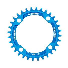 Звезда Kore Narrow Wide Front Chain Ring, 32T, синий, KCRFNW0132LAT, изображение  - НаВелосипеде.рф