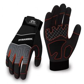 Перчатки велосипедные Pyramex, черный с серыми вставками, GL102, Вариант УТ-00232663: Размер: L                                         , изображение  - НаВелосипеде.рф