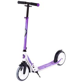 Самокат RIDEX Marvel 2.0 R, взрослый, складной, двухколесный, 200 мм, белый/фиолетовый, изображение  - НаВелосипеде.рф