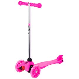 Самокат RIDEX 3D Zippy 2.0, детский, трехколесный, 120/80 мм, розовый, изображение  - НаВелосипеде.рф
