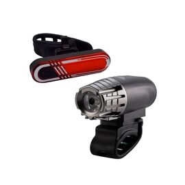 Комплект фонарей Briviga USB Bike Light Set, передняя фара и задний габарит, EBL-2256A + EBL-040, изображение  - НаВелосипеде.рф