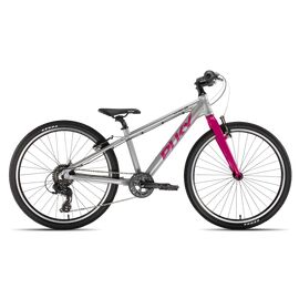 Подростковый велосипед Puky S-Pro 24-8 Alu 24" 2020, Вариант УТ-00207306: Возраст: от 8 лет (Рост: 128-155см), Цвет: silver/berry, изображение  - НаВелосипеде.рф