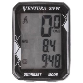 Велокомпьютер VENTURA XIV W, 14 функций, беспроводной, черный, 5-244361, изображение  - НаВелосипеде.рф