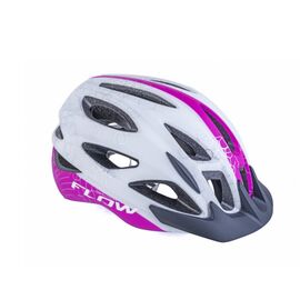 Шлем велосипедный  AUTHOR NEW, спортивный, Flow X9 191 Wht/Pink-Neon 17отверстий, INMOLD белый, 263г. 8-9001683, Вариант УТ-00235595: Размер: 58-61, изображение  - НаВелосипеде.рф