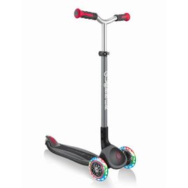 Самокат Globber MASTER LIGHTS, детский, трехколесный, складной, светящиеся колеса, черный, 662-120, изображение  - НаВелосипеде.рф
