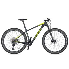 Горный велосипед Author Magnum 29" 2021, Вариант УТ-00220878: Рама: 17" (Рост: 156-170см), Цвет: Carbon (Neon Yellow / Kawa Green) matte // Black matte, изображение  - НаВелосипеде.рф