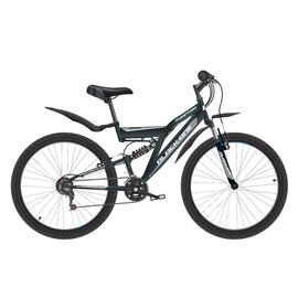 Двухподвесный велосипед Black One Phantom FS 26" 2020, Вариант УТ-00211590: Рама: 16" (Рост: 155-170см), Цвет: черный/серый/серый, изображение  - НаВелосипеде.рф