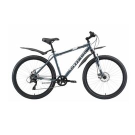 Горный велосипед Stark Respect 26.1 D Microshift 26" 2020, Вариант УТ-00226223: Рама: 18" (Рост: 165-180см), Цвет: синий/серый/серый, изображение  - НаВелосипеде.рф