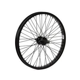 Колесо велосипедное, 20", переднее, BMX, обод алюминий, усиленный, 48 спиц, втулка на гайках, черный, УТ00018871, изображение  - НаВелосипеде.рф