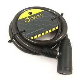 Замок противоугонный Forward, 10 х 1000мм, трос, 2 ключа, черный, 4610013542181, изображение  - НаВелосипеде.рф