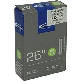 Камера велосипедная Schwalbe AV11A, 20/25-559/571,1х1,5, 26", 40mm автовентиль, 10422240, изображение  - НаВелосипеде.рф