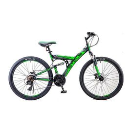 Двухподвесный велосипед Stels Focus MD V010 26" 2017, Вариант УТ-00216463: Рама: 18" (Рост: 170-180см), Цвет: черный/зеленый, изображение  - НаВелосипеде.рф