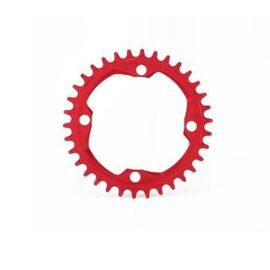 Звезда передняя велосипедная GARBARUK, 104 BCD Round, 34T, Red, 5907441517058, изображение  - НаВелосипеде.рф