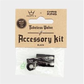 Комплект Peaty's Chris King (MK2) Tubeless Valves Accessory Kit, Black, PTV2-ACCS-BLK-12, изображение  - НаВелосипеде.рф