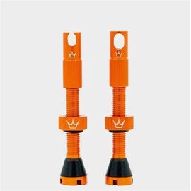 Ниппель бескамерный Peaty's Chris King (MK2) Tubeless Valves, 60mm, 2 штуки, Mango, PTV2-60-MNG-12, изображение  - НаВелосипеде.рф