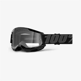 Веломаска 100% Strata 2 Goggle Black / Clear Lens, 50421-101-01, изображение  - НаВелосипеде.рф