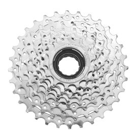Трещотка велосипедная SunRace MFE60 8-ск. 13-28 - chrome, MFE60 8CS-BOX, изображение  - НаВелосипеде.рф