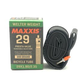 Велокамера Presta Maxxis Welter, 29x1.9/2.35, Weight, 0.9mm, черная, велониппель, IB96826100, изображение  - НаВелосипеде.рф