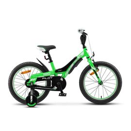 Детский велосипед STELS Pilot-180 V010 16" 2020, Вариант УТ-00221602: Рама: 9" Возраст: 3-6 лет, Цвет: зеленый, изображение  - НаВелосипеде.рф