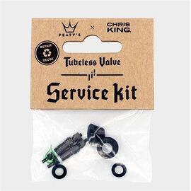 Ремкомплект для велосипеда Peaty's Chris King (MK2), Tubeless Valves Service Kit, Black, PTV2-SERVICE-12, изображение  - НаВелосипеде.рф
