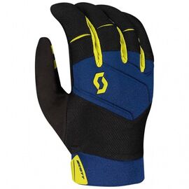 Велоперчатки SCOTT Enduro, длинный палец, nightfall blue/lemongrass yellow, 2020, 275396-6438, Вариант УТ-00207985: Размер: XS, изображение  - НаВелосипеде.рф