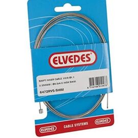 Трос переключения ELVEDES из нержавеющей стали, 1,1Х2250 мм. Наконечник: 4,5ХØ4,5, 6472RVS-SHIM, изображение  - НаВелосипеде.рф