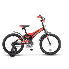 Детский велосипед STELS Jet Z010 14", 2018 , Вариант УТ-00236073: Рама: 8,5" (Рост: до 115 см.), Цвет: Черный/оранжевый , изображение  - НаВелосипеде.рф