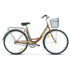 Городской велосипед STELS Navigator 345 Z010 28" 2018 , Вариант УТ-00227684: Рама: 20" (Рост: 180 - 190 см.), Цвет: темно-оливковый, изображение  - НаВелосипеде.рф