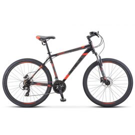 Горный велосипед STELS Navigator 700 D F010 27,5 2020, Вариант УТ-00237879: Рама: 17,5" (Рост: 156-170см), Цвет: черный/красный , изображение  - НаВелосипеде.рф