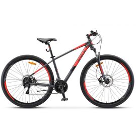 Горный велосипед STELS Navigator-920 D V010 29" 2020, Вариант УТ-00237891: Рама: 16.5" (Рост: 150-165см), Цвет: антрацитовый/красный, изображение  - НаВелосипеде.рф