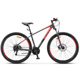 Горный велосипед STELS Navigator-920 D V010 29" 2020, LU085105, Вариант УТ-00237891: Рама: 16.5" (Рост: 150-165см), Цвет: антрацитовый/красный, изображение  - НаВелосипеде.рф