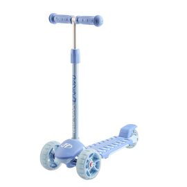 Самокат детский TechTeam Lambo, 3-х колесный, светящиеся колеса, голубой, 2020, TT000237, изображение  - НаВелосипеде.рф