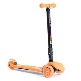 Самокат BIBITU "PLAY", детский, трехколесный, складной, оранжевый, SKL-07D-OR, изображение  - НаВелосипеде.рф