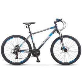 Горный велосипед Stels Navigator 590 D K010 26" 2020, Вариант УТ-00217204: Рама: 18 (Рост: 167-178см), Цвет:  Серый/Синий, изображение  - НаВелосипеде.рф