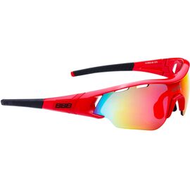 Очки велосипедные BBB Summit PC Smoke MLC, red lens красный- черный, BSG-50, изображение  - НаВелосипеде.рф