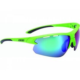 Очки велосипедные BBB Impulse PC, Smoke green MLC lenses зеленый-черный, BSG-52, изображение  - НаВелосипеде.рф