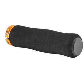 Грипсы велосипедные STELS XH-GN01BL, 130 мм, материал EVA, золотистые кольца, индивидуальная упаковка, черный, 150248, изображение  - НаВелосипеде.рф