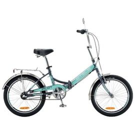 Складной велосипед STELS Pilot 430 20" V010 2018, Вариант УТ-00208929: Рама: 15" (Рост: 145-160см.), Цвет: Серый/бирюзовый, изображение  - НаВелосипеде.рф