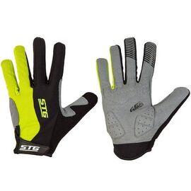 Велоперчатки STG, с длинными пальцами, черный-желтый, Х87907-М, Вариант УТ-00208804: Размер: L , изображение  - НаВелосипеде.рф