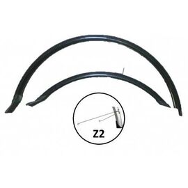 Крылья велосипедные STELS, комплект, 26", ширина 60мм, PVC, cтойка Z2, черные, HN 12 (26”) black, изображение  - НаВелосипеде.рф
