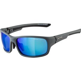 Очки велосипедные Alpina Lyron S Cool, солнцезащитные, Grey Matt-Black/Blue Mirror, A86443_31, изображение  - НаВелосипеде.рф